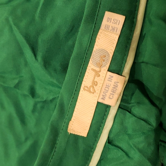 BODEN Green Silk Blend Peter Pan Tuileries Top Blouse sz 14 UK 18 Women's Plus - Picture 5 of 7
